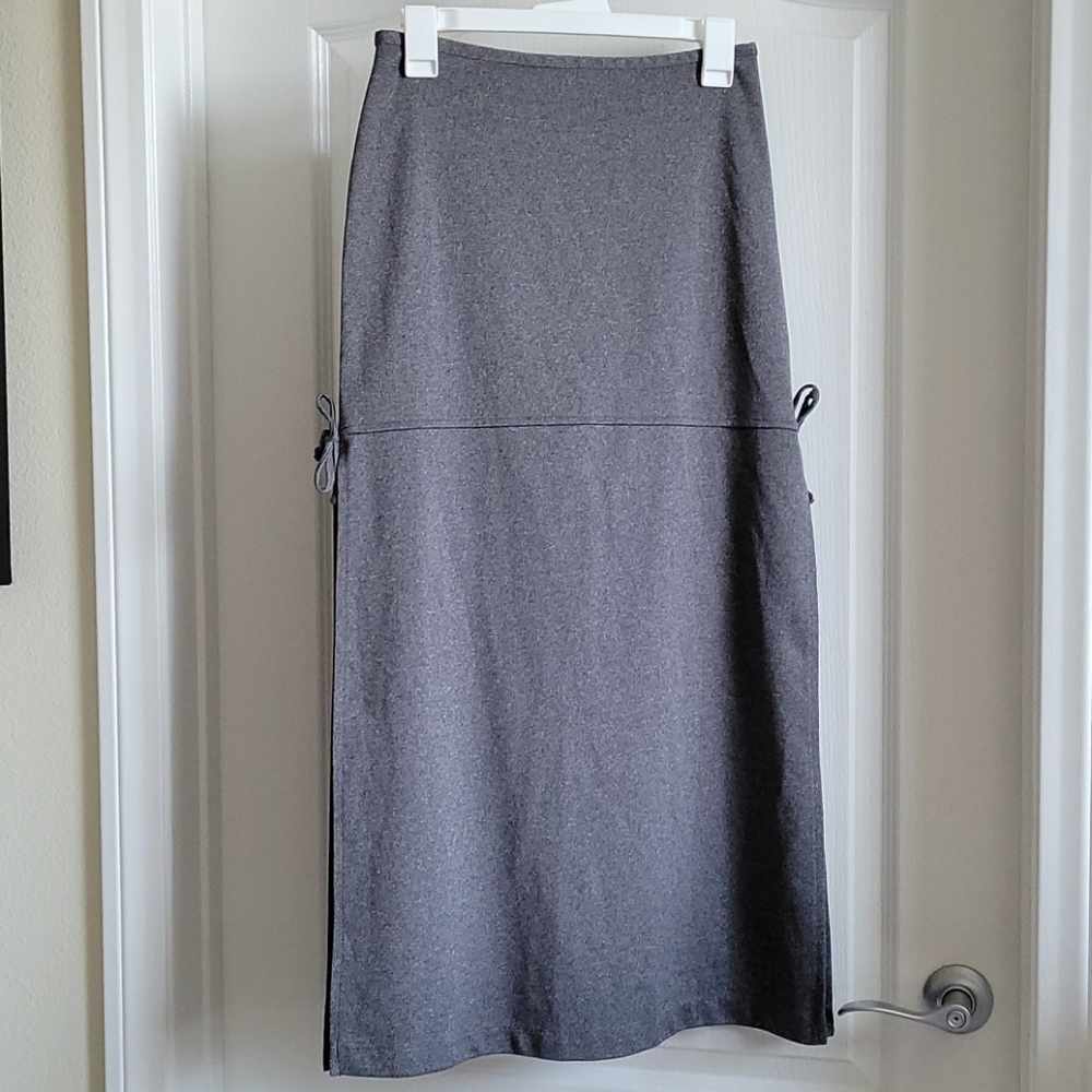 VINTAGE Spring Street Gray Maxi/Midi Skirt